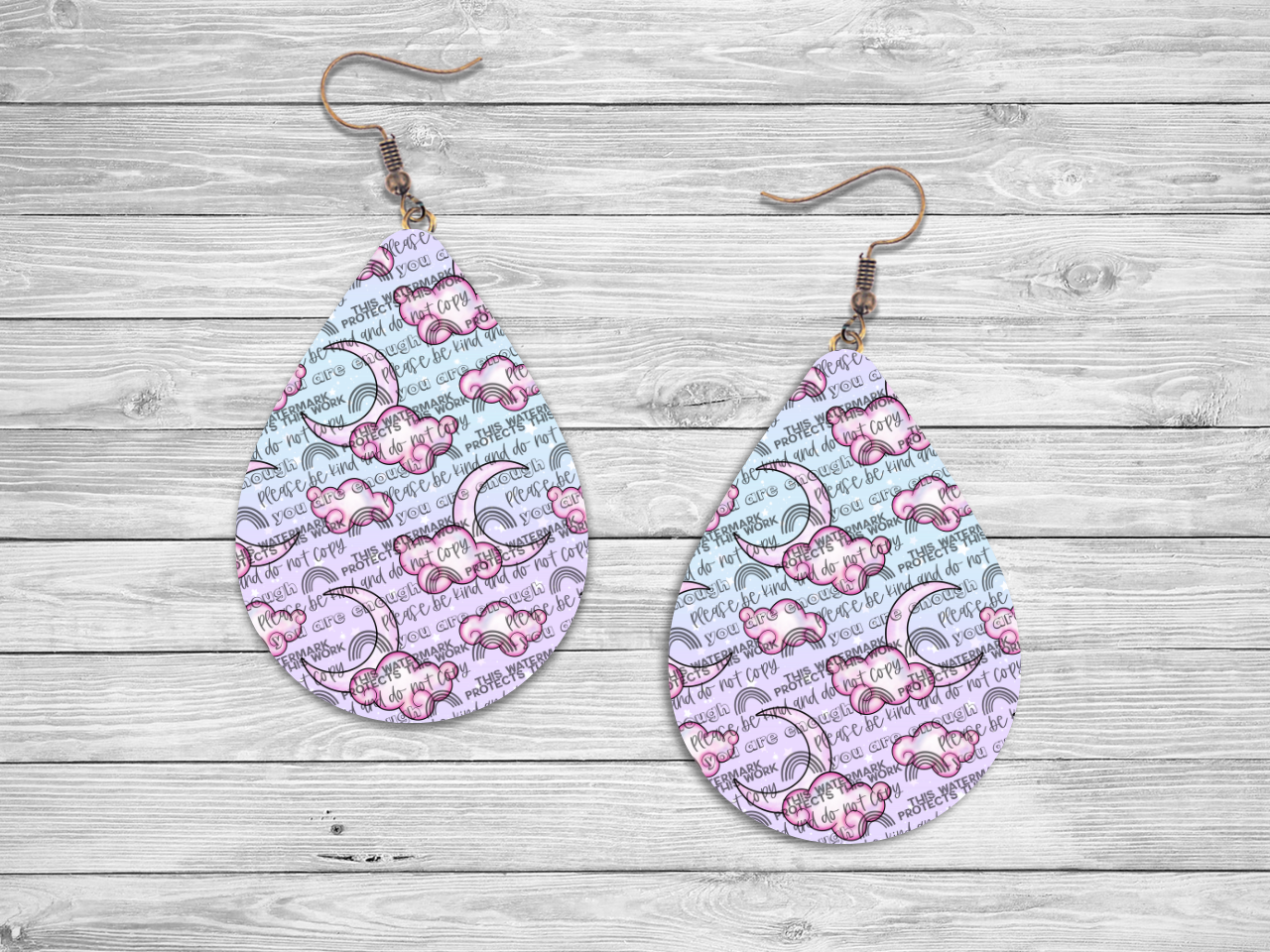 Pastel Moon Earrings