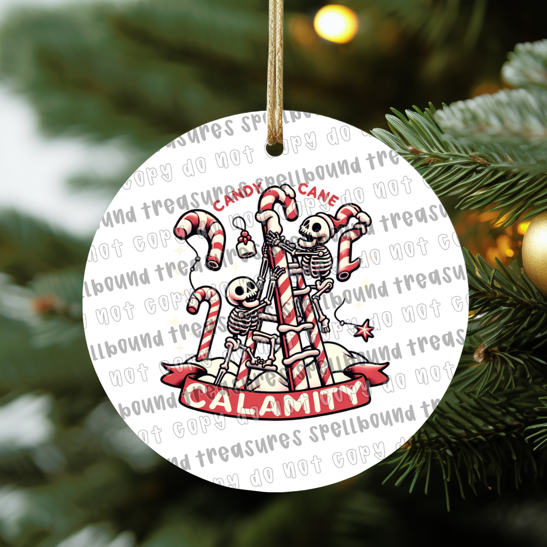 Candy Cane Calamity Ornament