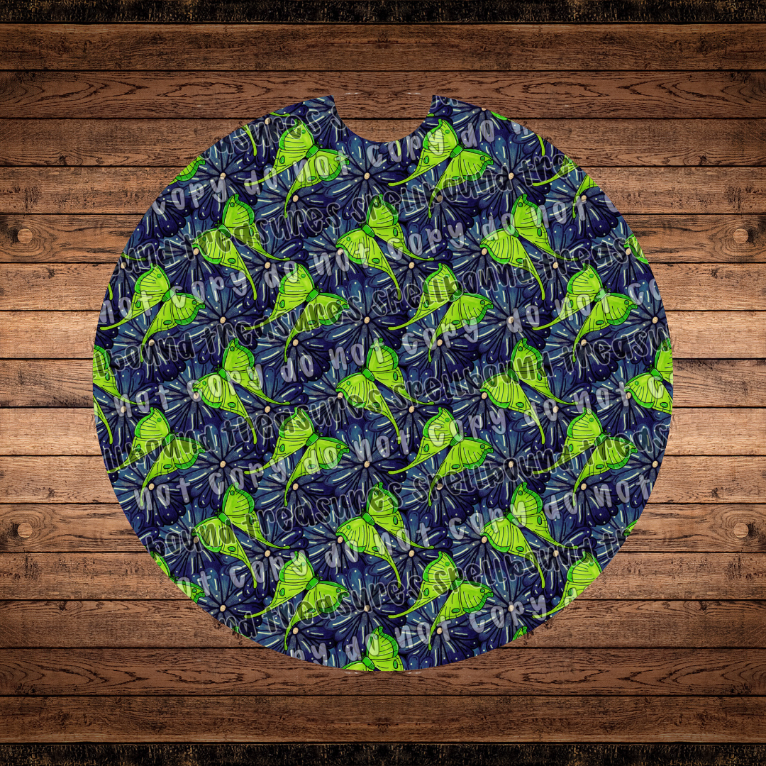 Luna Moth Floral Car Coaster