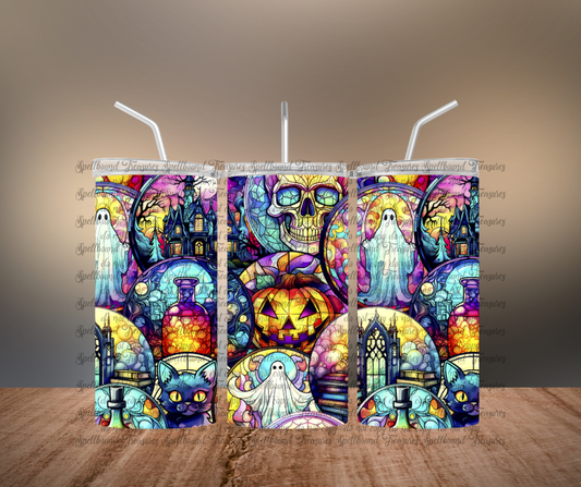 Halloween Stained Glass Print 15oz Tumbler
