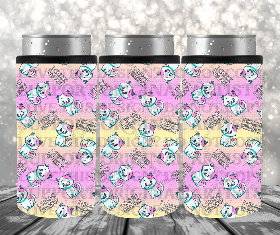 Angry Kitty Can Cooler