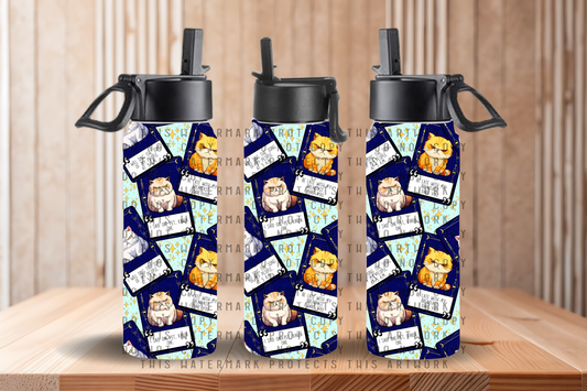 Angry Kitty Tarot Water Bottle
