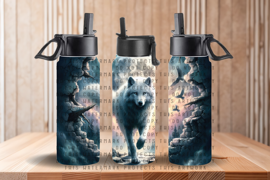 White Wolf Water Bottle