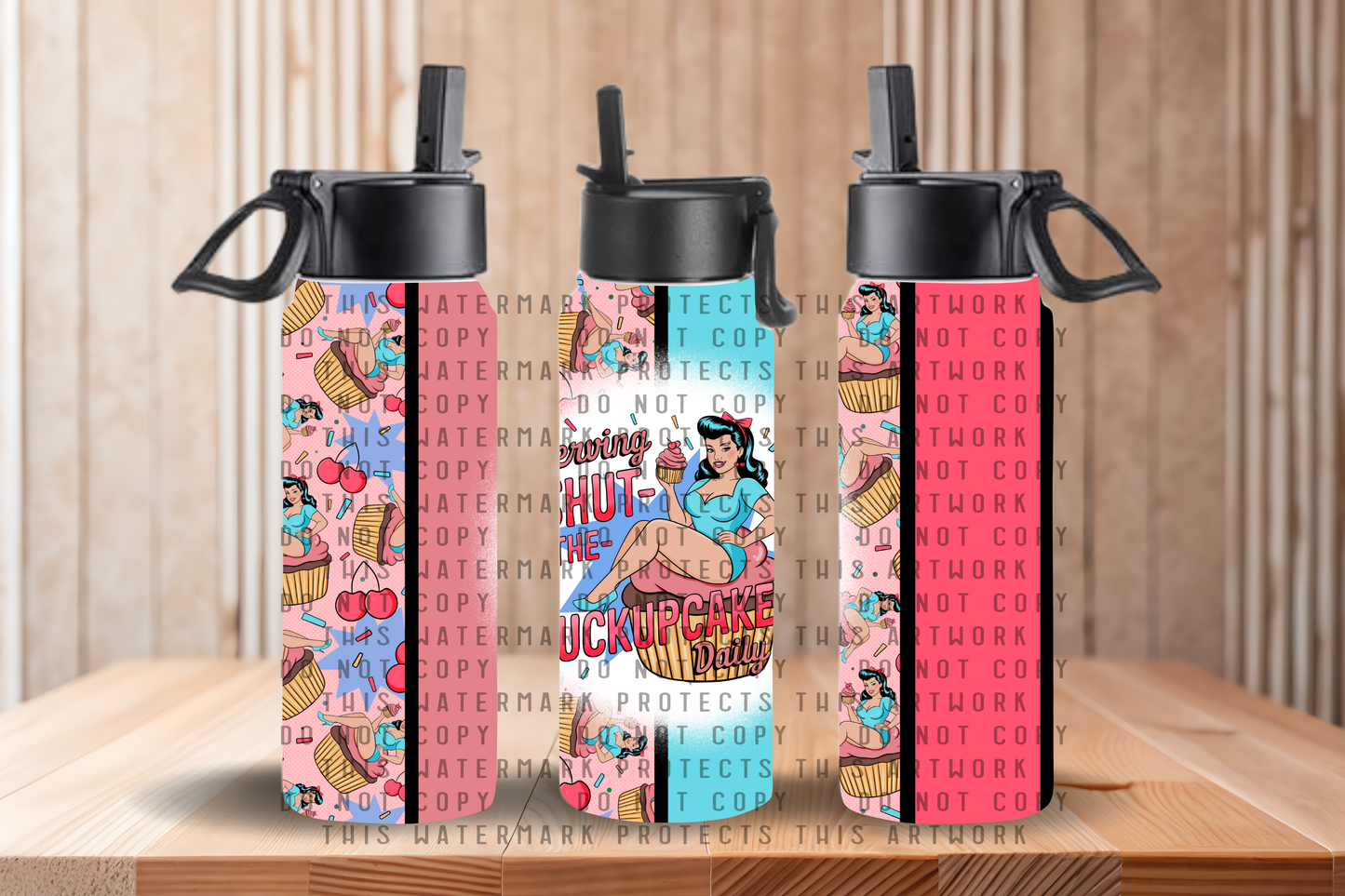 Serving STFUCakes Daily Water Bottle
