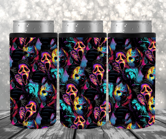 Neon Horror Slim Can Cooler