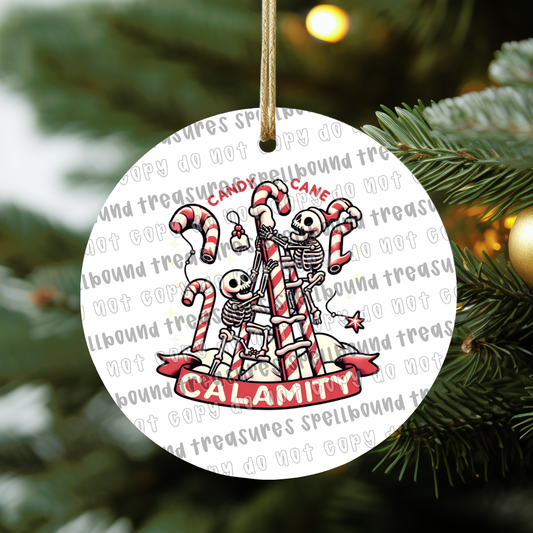 Candy Cane Calamity Ornament