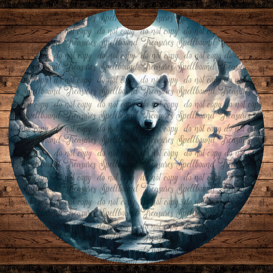 White Wolf Car Coasters