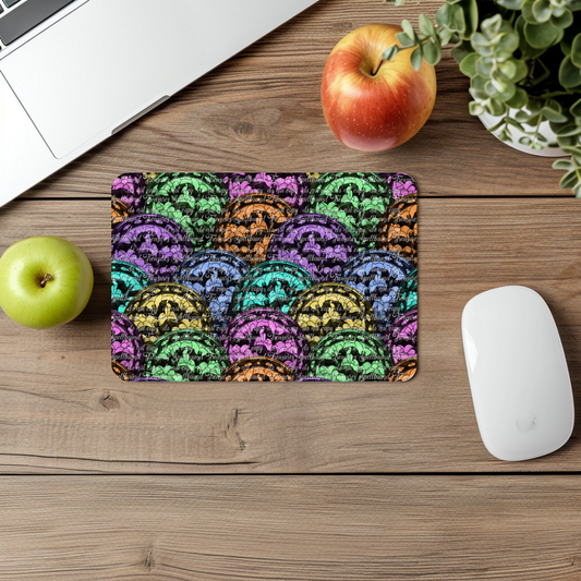 Stained Glass Bats Mouse Pad