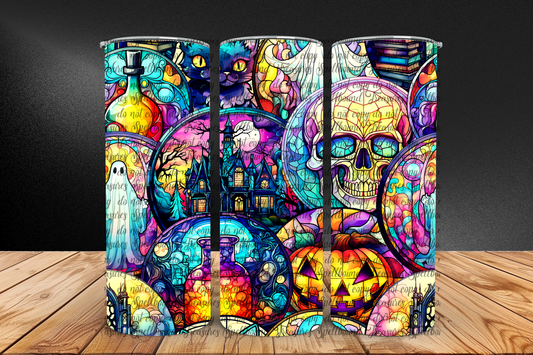 Halloween Stained Glass Print 20oz Tumbler