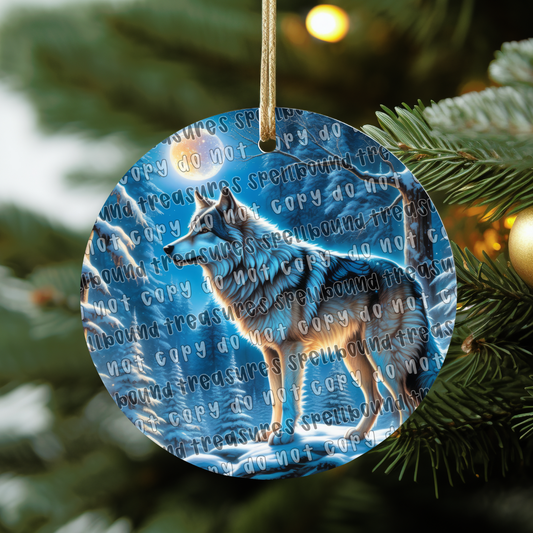 Winter Wolf Ornament